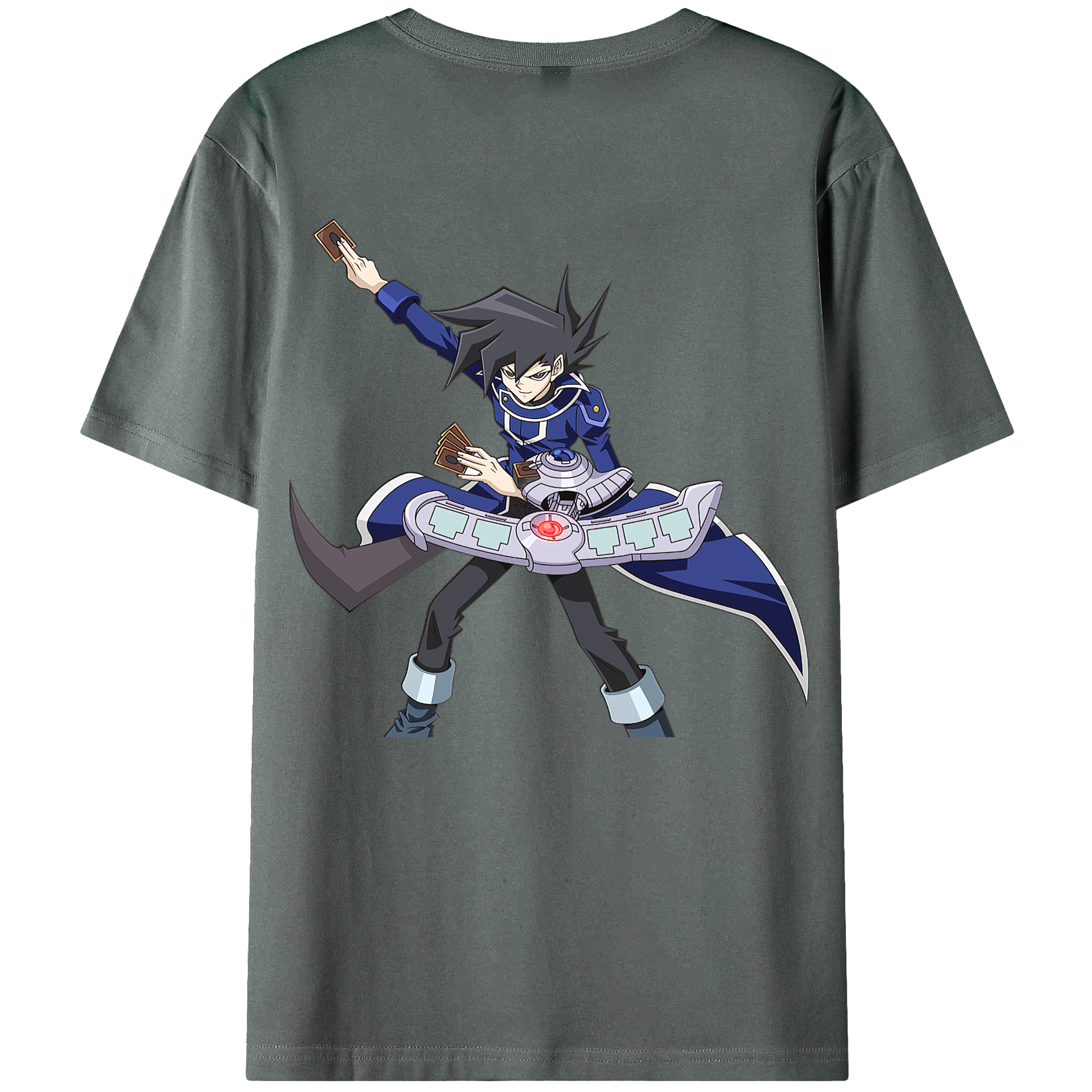 （画像用） 遊☆戯☆王 Yu-Gi-Oh! 綿100％ メンズ半袖Tシャツ（バックプリント） 通気性